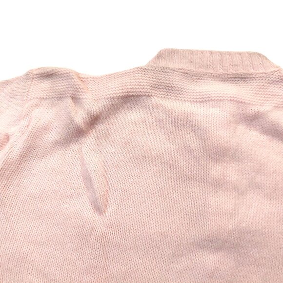 Vintage 1940s-1950s Light Pink Long Sleeve Knit Cardigan Sweater - Picture 10 of 12